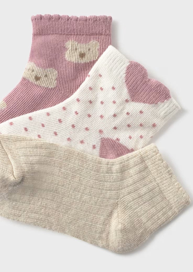 3 Pairs Socks - Orchid