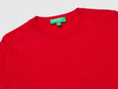 Crew Neck Sweater in Pure Merino Wool - Red