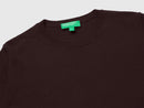 Crew Neck Sweater in Pure Merino Wool - Brown