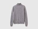 basic Cable Turtle Neck Jumper - Dark Grey
