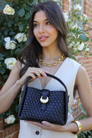 Maggie Weave Crossbody - Black