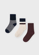 3 Pair Socks - Plum