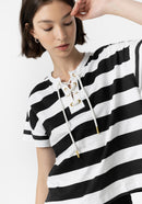 Ricci Stripe ShortSleeve T-Shirt - White