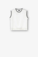 Leda Sleeveless Jumper - Star White