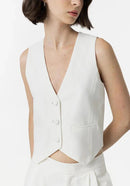 Margot 1 Sleeveless Top - White
