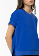 Trufa 4 Short Sleeve Blouse - Dazzling Blue