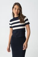 Claudie 1C Stripe T-Shirt - Dark Navy
