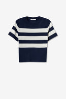 Claudie 1C Stripe T-Shirt - Dark Navy