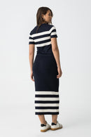 Claudie 1B Stripe Skirt - Dark Navy