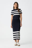 Claudie 1B Stripe Skirt - Dark Navy