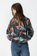 Leesa 8 Print Jacket - Dark Navy