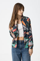 Leesa 8 Print Jacket - Dark Navy