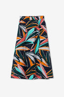Linda Print Skirt - Dark Navy