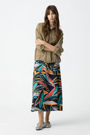 Linda Print Skirt - Dark Navy