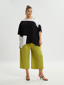 BLACK AND WHITE SHORT SLEEVE TOP - Black/white