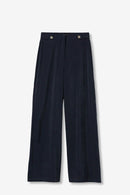 Camelia Wide Leg Trouser - Lyons Blue