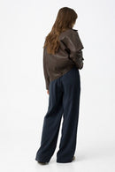 Camelia Wide Leg Trouser - Lyons Blue