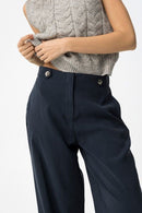 Camelia Wide Leg Trouser - Lyons Blue