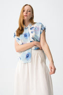 Petala Print Blouse - White