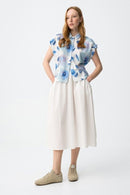 Petala Print Blouse - White