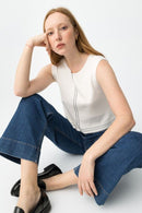 Marine Sleeveless Top - Star White