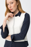 Marine Sleeveless Top - Star White