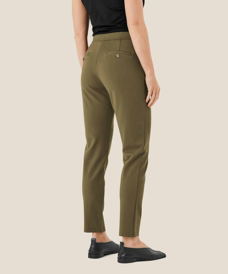 Pamala Slim Leg Trousers - Capers