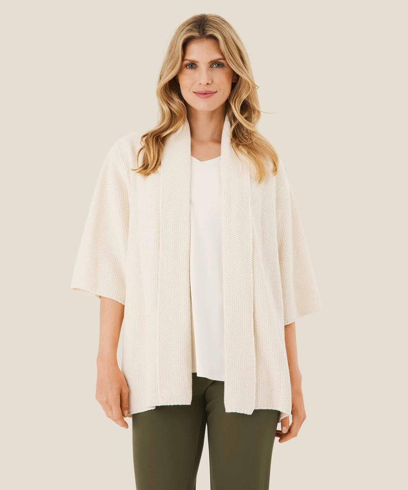 Short Sleeve Cardigan - Whitecap