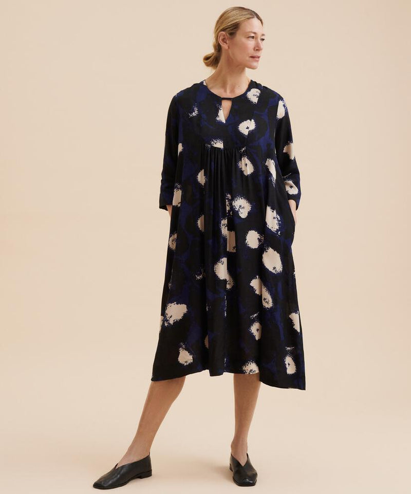 Nadyne 3/4 Sleeve Dress - Maritime Blue