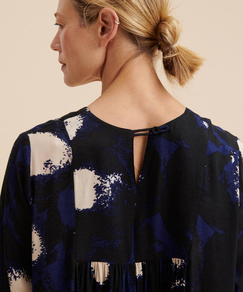 Nadyne 3/4 Sleeve Dress - Maritime Blue