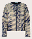 Juanta Print Jacket - Maritime Blue
