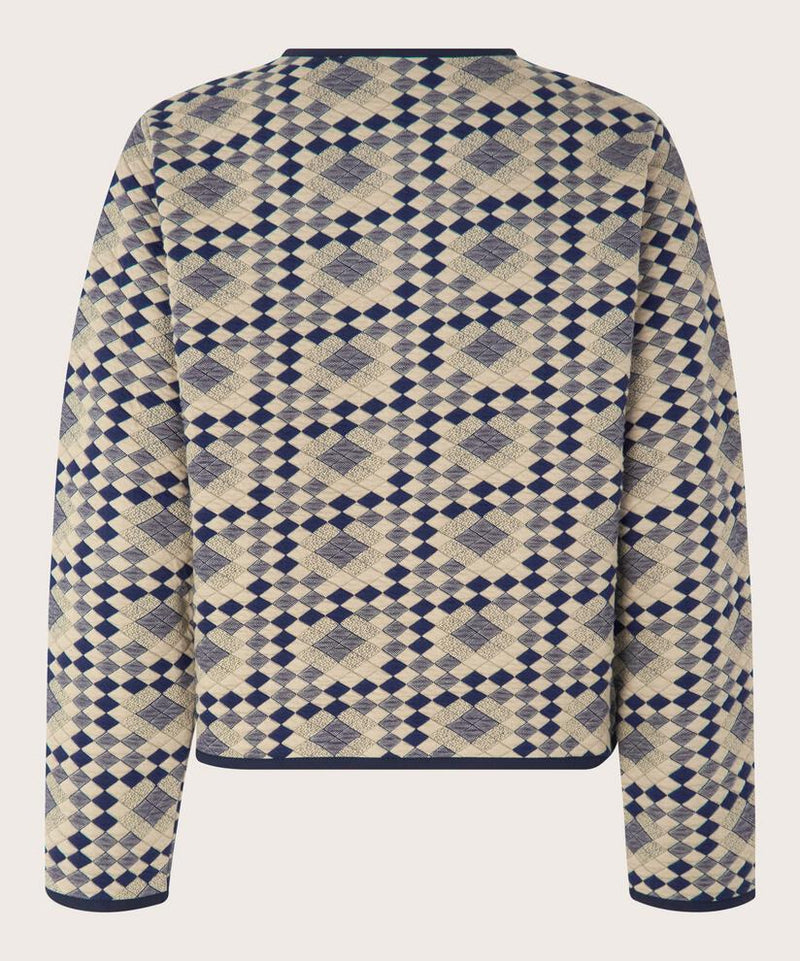 Juanta Print Jacket - Maritime Blue
