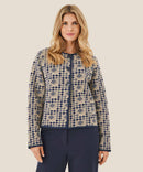 Juanta Print Jacket - Maritime Blue