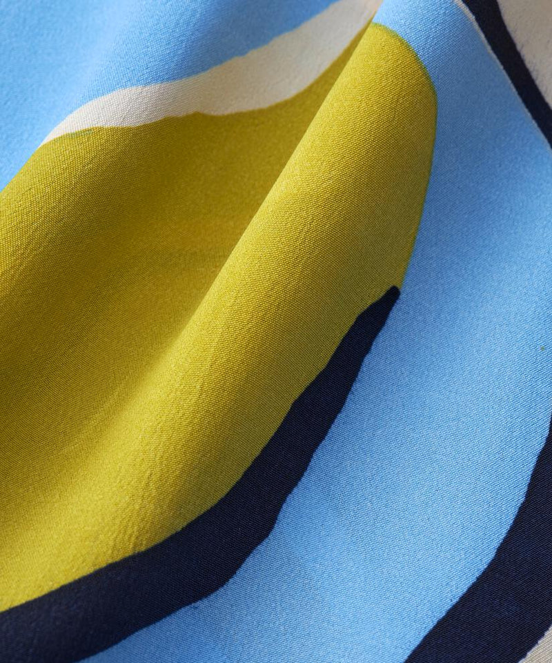 Dahlia Print V Neck Blouse - Oasis