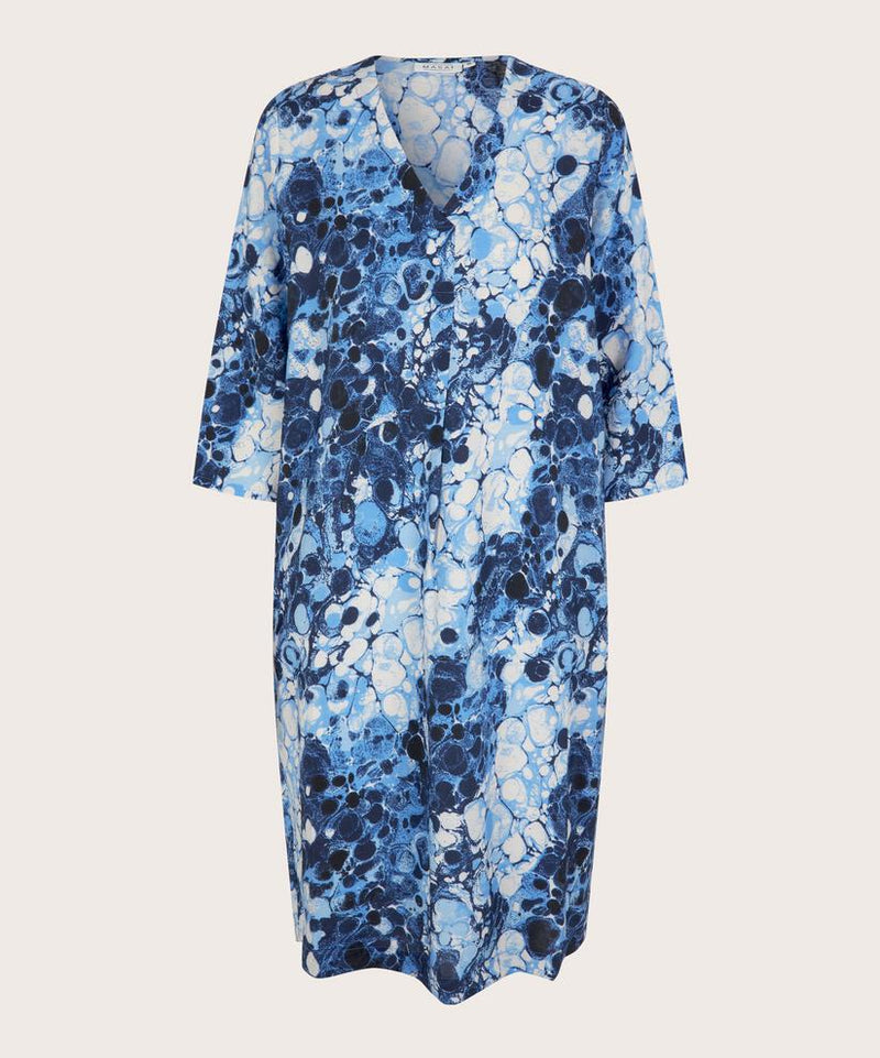 Nodetta Print Dress - Powder Blue