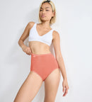 Basic 3 Pack Maxi Brief - Pink, Mauve & Ecru