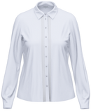 Long Sleeve Plain Blouse - Pale Blue