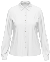 Long Sleeve Plain Blouse - White