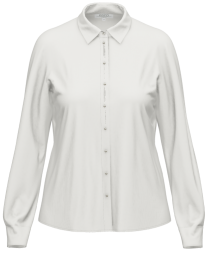 Long Sleeve Plain Blouse - Off White