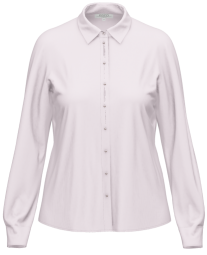 Long Sleeve Plain Blouse - Pale Rose