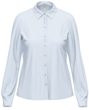 Long Sleeve Plain Blouse - Pale Blue