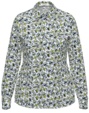 Long Sleeve Print Blouse - Khaki