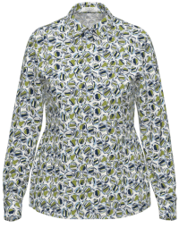 Long Sleeve Print Blouse - Khaki