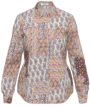 Long Sleeve Print Blouse - Natural