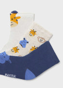 Set Of 3 Socks - Ocean