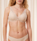 Body Make-Up Illusion Lace Bra - Nude Beige