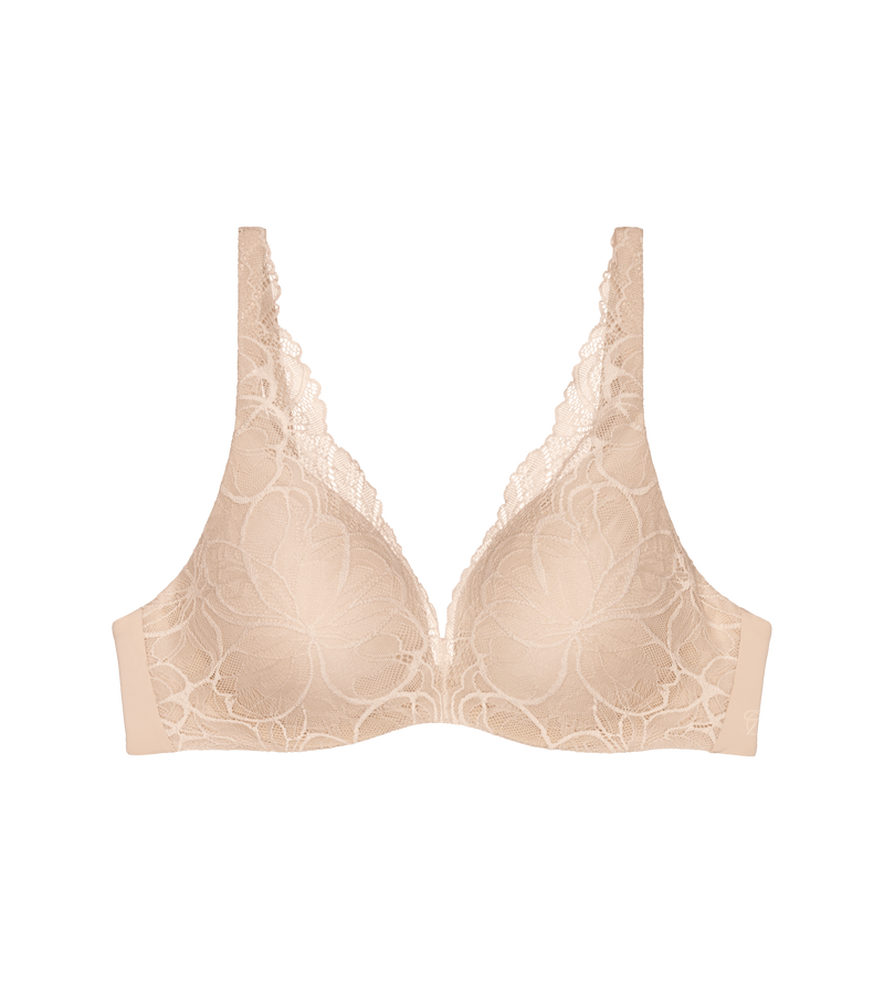 Body Make-Up Illusion Lace Bra - Nude Beige