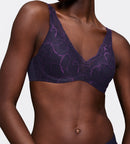 Body Make-Up Illusion Lace Bra WP - Prussian Blue