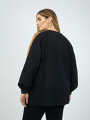 PATTERN FRONT TOP - Black