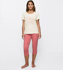Capri Pyjama Set - Pink/pink